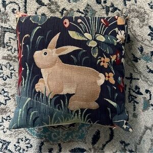 Jules Pansu embroidered rabbit pillow Cushion Cover